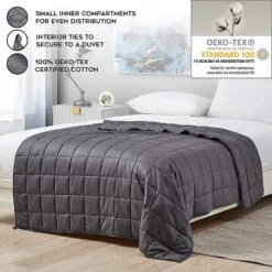 YnM Original Cotton 15 LB 7 Layer Glass Bead Weighted Blanket For Therapeutic Stress Relief 9 YnM Original Cotton 15 LB 7 Layer Glass Bead Weighted Blanket For Therapeutic Stress Relief -Bedding Shop GUEST 004056bf 0a35 4275 93fa 5a6e00148266