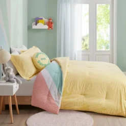 Erin Rainbow Sunburst Reversible Cotton Comforter Set Yellow -Bedding Shop GUEST 0125b517 e745 49e5 83c9 ddb3c0b13852