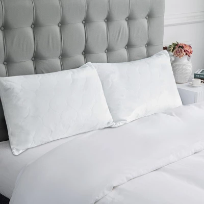 Peace Nest Quilted Goose Feather And Down Pillows 100% Cotton Cover 5 Peace Nest Quilted Goose Feather And Down Pillows 100% Cotton Cover - Image 3