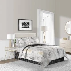 Paris Sketch Bed In A Bag Comforter Set White/Gold - Lanwood Home -Bedding Shop GUEST 02acd33b 9ace 49e0 a8ef 268de0b75992