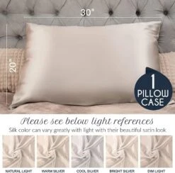 Dreamzie - 1 X 19 Momme Silk Pillowcase, Double Sided Luxury Silk - Gold -Bedding Shop GUEST 0347f5cc 3127 46fc acaf b074e559d858