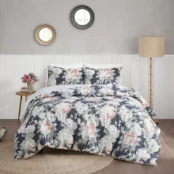 Sorrel Full/Queen 3pc Cotton Printed Reversible Coverlet Set Dark Blue 23 Sorrel Full/Queen 3pc Cotton Printed Reversible Coverlet Set Dark Blue -Bedding Shop GUEST 034b6eda b03b 4009 ab2f f9994379f6c1