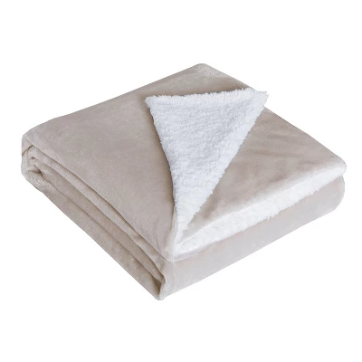 48" X 72" 15lbs Weighted Blanket With Reversible Sherpa Cover Taupe/Ivory - DreamLab 6 48" X 72" 15lbs Weighted Blanket With Reversible Sherpa Cover Taupe/Ivory - DreamLab - Image 4