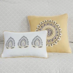 Madison Park 8pc Lian Cotton Floral Printed Reversible Comforter Set Yellow -Bedding Shop GUEST 048d8719 1457 472f 8a09 f5217c4feb55