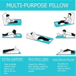 Continental Sleep, Mattress System Bed Wedge Pillow Foam Incline, Heartburn, Legs And Back Support For Acid Reflux, Increases Blood Flow, 24", White -Bedding Shop GUEST 069209ae b507 4c07 9ab1 36c83f16eccd