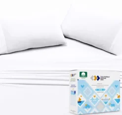 Luxury 500 Thread Count Bed Sheets Set - 100% Cotton Sateen Sheets Set, Soft, Cool & Breathable, Deep Pocket By California Design Den -Bedding Shop GUEST 0728c587 823f 4c05 8088 e40e7d25534e