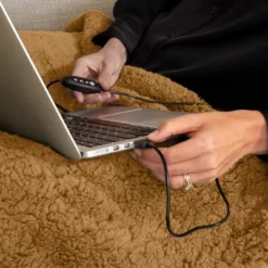 Heated Blanket 2-Pack - USB-Powered Fleece Throw Blankets For Travel, Home, Office, Or Camping - Winter Car Accessories By Stalwart (Brown) -Bedding Shop GUEST 0749b2ff a09b 4e80 86bb bdbbc9682995