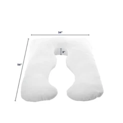 Cheer Collection Hypoallergenic U-Shape Body Pillow With Zippered Cover -Bedding Shop GUEST 0766a6e6 d836 42cf 9307 4fed22b6e45d