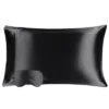 2 Pcs Queen Silk For Hair And Skin Gift Set Pillowcase And Eye Cover Black - PiccoCasa