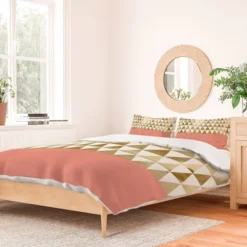 Georgiana Paraschiv Triangles Duvet Cover (King) - Deny Designs