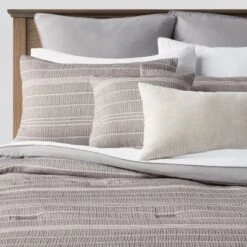 12pc Chambray Matelasse Stripe Comforter & Sheet Bedding Set Gray - Threshold™ 21 12pc Chambray Matelasse Stripe Comforter & Sheet Bedding Set Gray - Threshold™ -Bedding Shop GUEST 0ccf3b00 29f5 443f 9e99 5d90374652ac