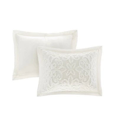 White Amber Cotton Chenille Bedspread Set 4 White Amber Cotton Chenille Bedspread Set - Image 2