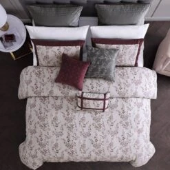 Oren Comforter Set Burgundy - Riverbrook Home