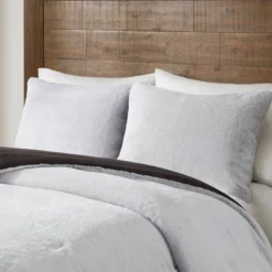 Madison Park 3pc Everett Faux Fur To Mink Down Alternative Comforter Set Ivory -Bedding Shop GUEST 0e3a9052 084f 4498 98b4 9aae948bb748