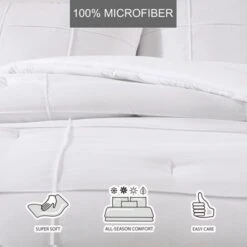 City Scene Solid Microfiber White Twin Duvet Cover Bonus Set -Bedding Shop GUEST 0f323b06 8371 4e76 b3bf f82a910780ba