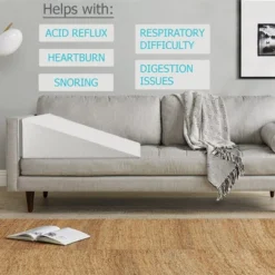 Continental Sleep, Mattress System Bed Wedge Pillow Foam Incline, Heartburn, Legs And Back Support For Acid Reflux, Increases Blood Flow, 24", White -Bedding Shop GUEST 108d53ac 545b 4d64 a63a f19e9e25c78d