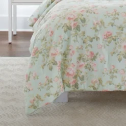Laura Ashley Madelynn 100% Cotton Duvet Cover Bonus Set Blue -Bedding Shop GUEST 116772ac 185a 4498 ba0e 1a25da002659