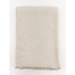 Ivory & Taupe Cotton Waffle Weave Bed Blanket - Anaya 15 Ivory & Taupe Cotton Waffle Weave Bed Blanket - Anaya -Bedding Shop GUEST 11d86f85 df8c 4892 8ecf 1d9b5248cfe8