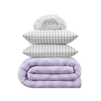 Skyler Textured Geometric Antimicrobial Bedding Set - Serta 5 Skyler Textured Geometric Antimicrobial Bedding Set - Serta - Image 3