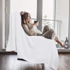 1 Pc Cotton Waffle Weave Comfortable Bed Blanket - PiccoCasa 13 1 Pc Cotton Waffle Weave Comfortable Bed Blanket - PiccoCasa -Bedding Shop GUEST 14ad38b5 3762 411a 8f5e 3b3af11a3a5a