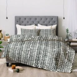 Dash And Ash Herring Comforter Set Black/White - Deny Designs