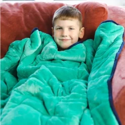 Bouncy Bands 7lb Weighted Sensory Blanket - Blue & Green -Bedding Shop GUEST 1a2f5b95 701e 4801 97cd 0f9c7ba4e002