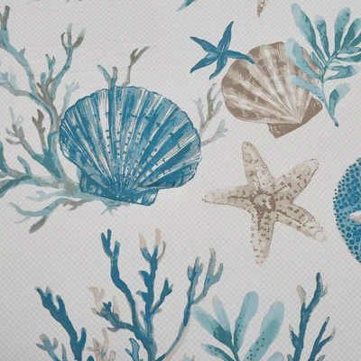 Madison Park 6pc Ocean View Cotton Sateen Duvet Cover Set Aqua 8 Madison Park 6pc Ocean View Cotton Sateen Duvet Cover Set Aqua - Image 6