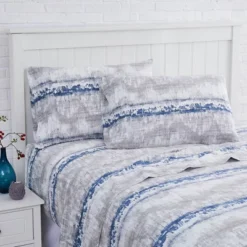 Southshore Fine Living Abstraction 100% Cotton 300 Thread-Count Sateen Extra-Deep Pocket Sheet Set