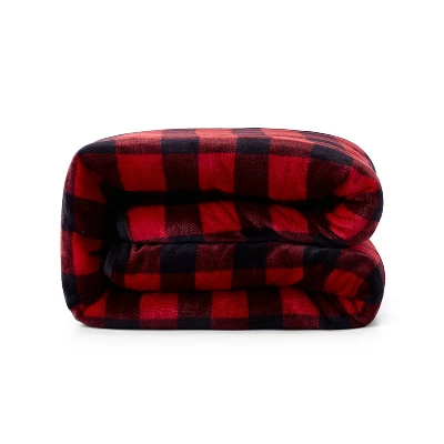48" X 72" 15lbs Reversible Velvet Sherpa Weighted Bed Blanket Buffalo Plaid Deer - Rejuve 4 48" X 72" 15lbs Reversible Velvet Sherpa Weighted Bed Blanket Buffalo Plaid Deer - Rejuve - Image 2