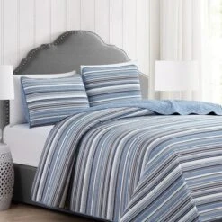 Market & Place Elise Striped Reversible Quilt Set -Bedding Shop GUEST 1df4e416 d69f 444e abe0 114203109e7a