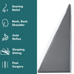 Continental Sleep, Bed Wedge Pillow With High Density Foam, Stylish Chic Jacquard Cover, Wedge Pillow For Sleeping, Reading, Watching TV, 24", White -Bedding Shop GUEST 1e4d0442 8dc7 4d69 aacc 610c2eb7b33f