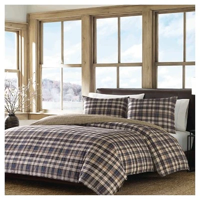 Port Gamble Plaid Comforter And Sham Set Navy - Eddie Bauer® 6 Port Gamble Plaid Comforter And Sham Set Navy - Eddie Bauer® - Image 4