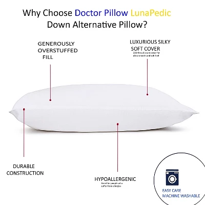 Dr Pillow Luna Pedic Luxe Cloud 2 PACK Pillow 6 Dr Pillow Luna Pedic Luxe Cloud 2 PACK Pillow - Image 4
