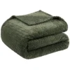1 Pc Twin Polyester Flannel Fleece Bed Blankets Army Green - PiccoCasa -Bedding Shop GUEST 2a76fc9b ffbd 4cf2 b366 193dfab78952