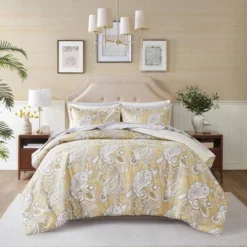 Madison Park Sandra Paisley Print With Sheets Comforter Bedding Set Wheat -Bedding Shop GUEST 2e7155a5 5791 4aea 85a1 cb32f37beda3