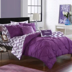 Foxville Pinch Pleated And Ruffled Chevron Print Reversible Multi Piece Comforter Set - Chic Home Design® -Bedding Shop GUEST 2fdfd766 d4b4 4e83 a130 e8e73623ba20