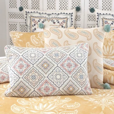 Landour Reversible Percale Cotton Comforter Set Yellow - Heirlooms Of India 3 Landour Reversible Percale Cotton Comforter Set Yellow - Heirlooms Of India