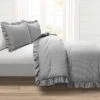 Lush Decor 3pc Reyna Stripe Reversible Comforter Bedding Set Gray/White -Bedding Shop GUEST 342420a5 4e00 4632 8c85 3498add502d1