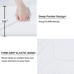 Trinity 300 Thread Count Rayon From Bamboo Sheet Set, Cooling Bed Sheets With 16" Deep Pocke -Bedding Shop GUEST 351abcd1 6954 4e6d 83c7 1ca60789a6fa