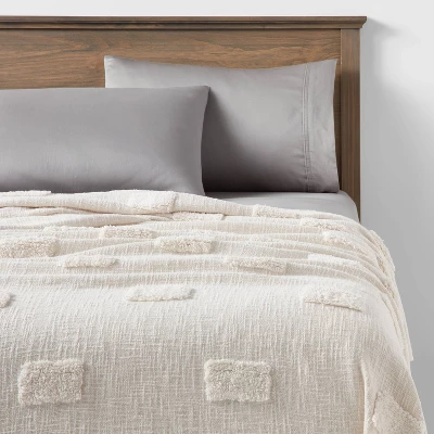 60"x80" Global Tufted Throw Blanket With Tassels - Threshold™ 3 60"x80" Global Tufted Throw Blanket With Tassels - Threshold™