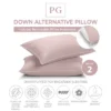 Firm Density Side/Back Sleeper, Down Alternative Pillow With MicronOne Technology, And Removable Pillow Protector - 2 Pack