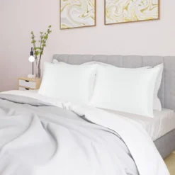 4 Pcs Queen 20"x30" Silk Satin Luxury Cooling Pillowcase White - PiccoCasa