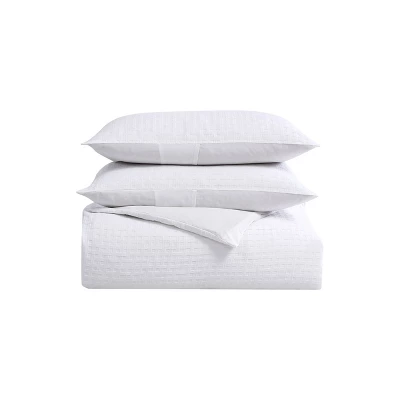 Basketweave 100% Cotton Duvet Set White - Tommy Bahama 7 Basketweave 100% Cotton Duvet Set White - Tommy Bahama - Image 5