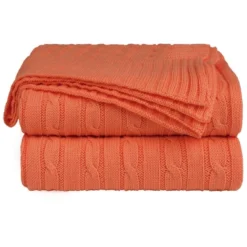 PiccoCasa Soft 100% Cotton Knitted Lightweight Cable Bed Home Decorative Blanket -Bedding Shop GUEST 3c344f47 bd2d 42cc 9b52 9b0672621b51