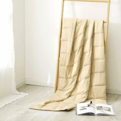 48"x72" 20lbs Solid Cotton Weighted Bed Blanket Tan - Pur Serenity -Bedding Shop GUEST 4186eb20 cd41 499b adf5 dc494a1f6835