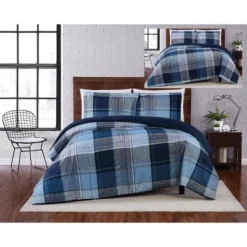 Trey Plaid Duvet Cover Set Navy - Truly Soft -Bedding Shop GUEST 41e06a79 9a6f 4809 b6f7 5ddb5391e015
