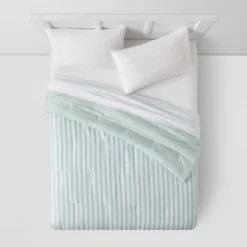 Microfiber Reversible Stripe Comforter Mint Green - Room Essentials™ -Bedding Shop GUEST 42587d4b b541 47ee b41f 96f9590cdb79