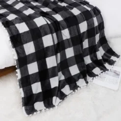 PiccoCasa Plaid Throw Blanket With Pom Poms Tartan Checkered Fleece Blanket 12 PiccoCasa Plaid Throw Blanket With Pom Poms Tartan Checkered Fleece Blanket -Bedding Shop GUEST 4309d4af 932d 4869 b34c 27ed45c9b7fc