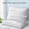 Peace Nest Goose Feather Down Pillow White Quilted Cotton Cover Set Of 2 -Bedding Shop GUEST 44dea73d 40ee 4ddc bd31 26d1d3d10b59