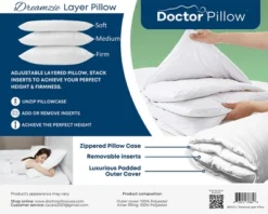 Dr Pillow Dreamzie Adjustable Therapeutic 2 PACK Pillow -Bedding Shop GUEST 483404d4 922c 41b2 a442 b65b9867f757